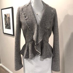 Banana Republic Stretch Tweet Raw Edge Jacket - 6